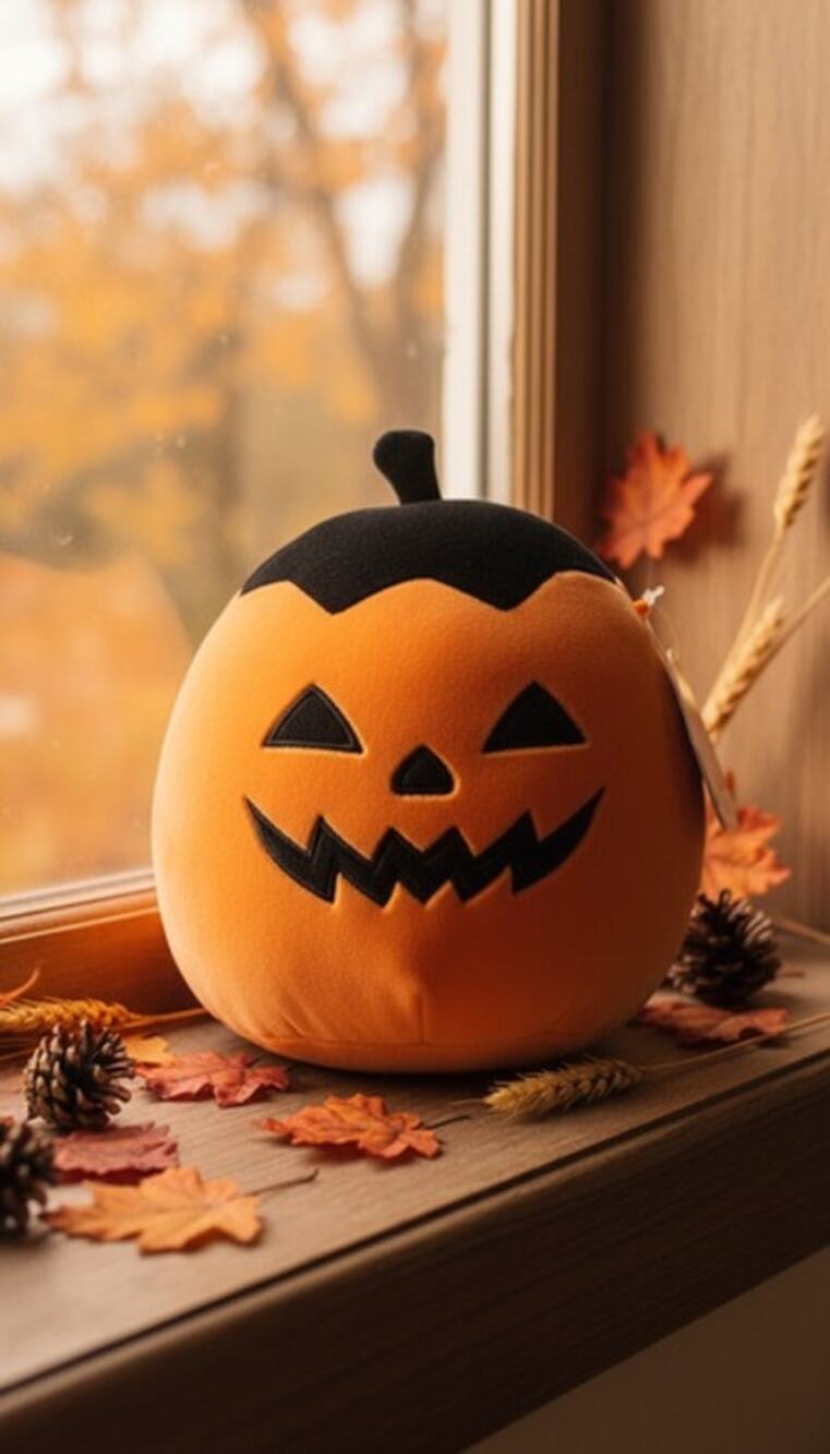 NWT Squishmallows Paige Pumpkin Jack-O-Lantern‎ Plush 7 in w/ Tag